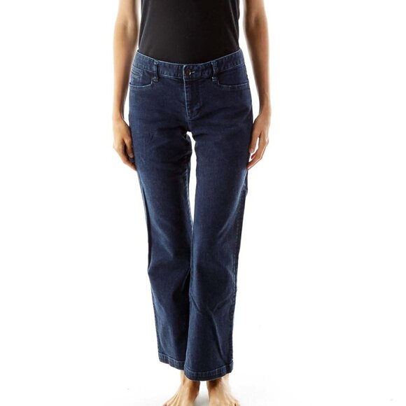 Banana Republic Blue Denim Wide Leg Jeans - Picture 1 of 3